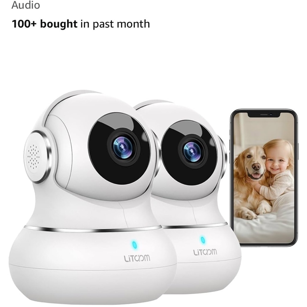 Litcom White Security Camera Set